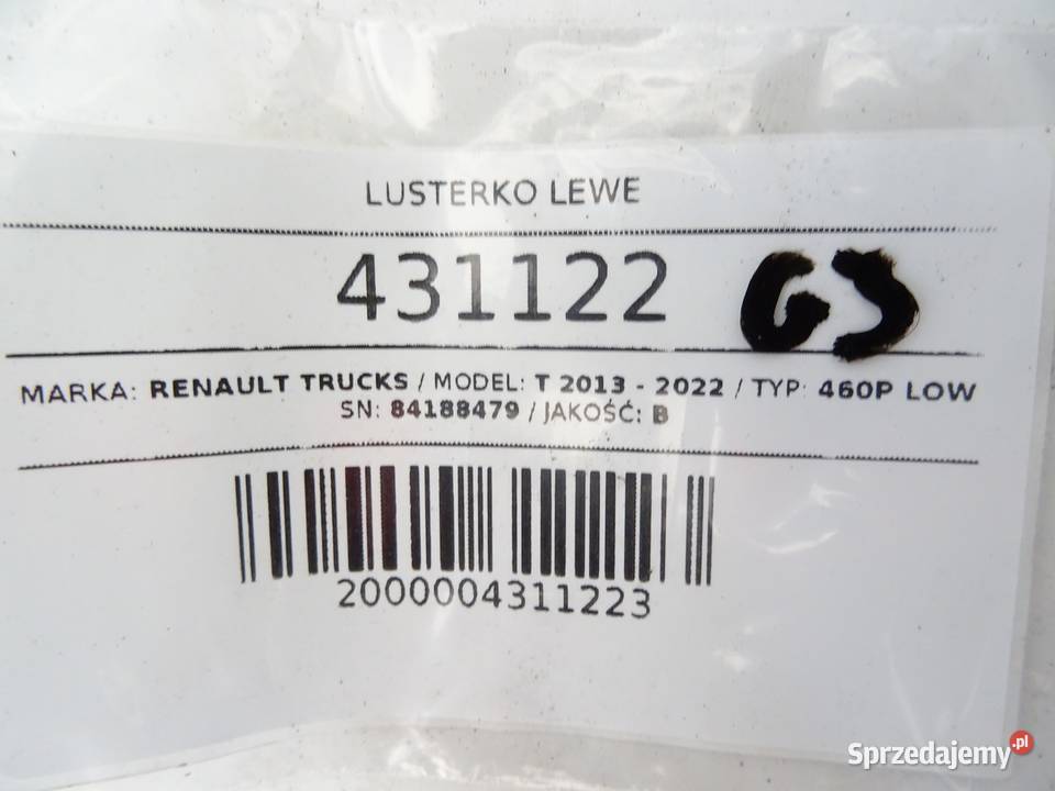 LUSTERKO LEWE RENAULT TRUCKS T Van minibus Lusterka zewnętrzne