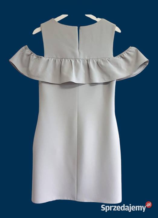 Damska sukienka szara na ramiączkach miracco