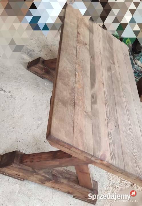 Stół drewniany polisander królewski loft ogród Łuków