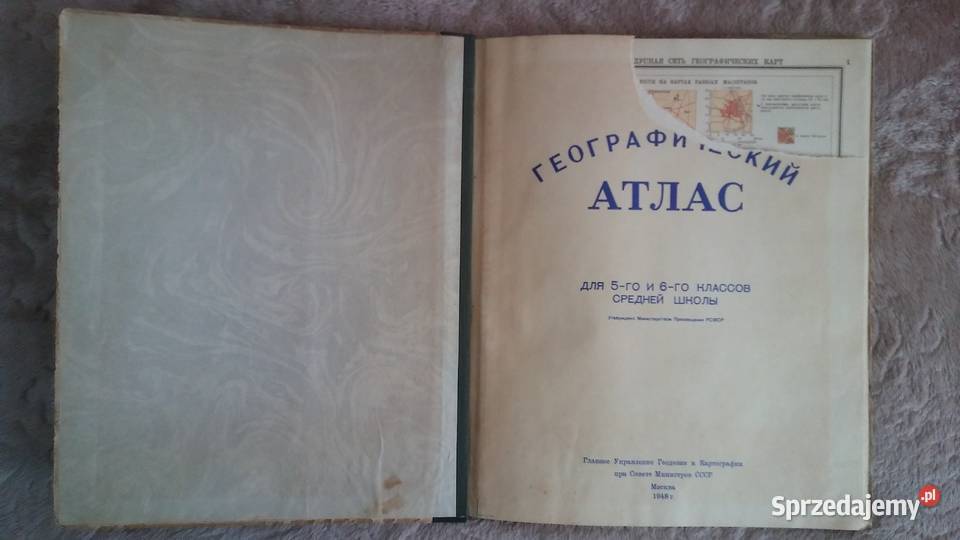 Atlas Geograficzny ZSRR z 1948 roku Rok wydania 1948 Warszawa