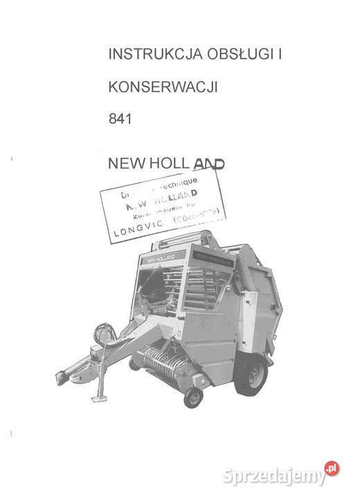 Instrukcja obsługi prasa Holland 841 NH 861 851 Szamotuły