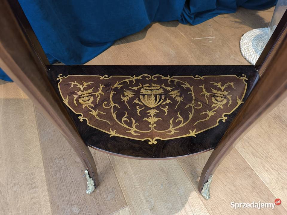 Piękna unikalna konsolka intasjowana przyścienna Łódź