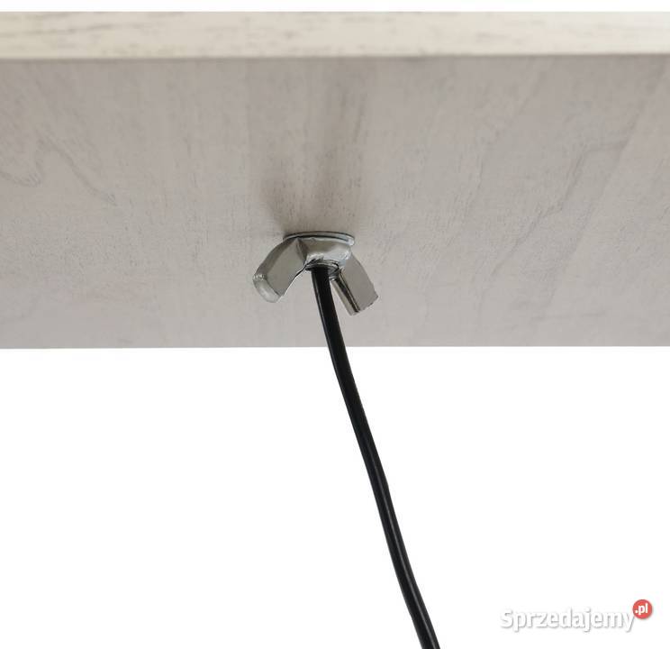 Lampa podłogowa stojąca z 3 półkami biały dąb Pozostałe