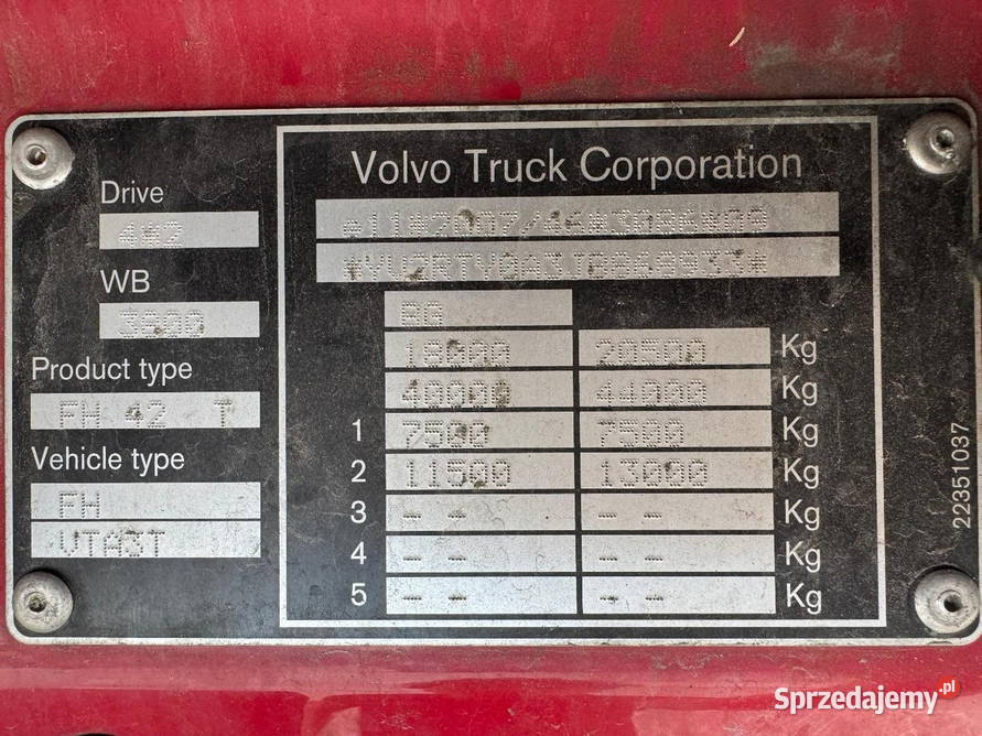 Ciagnik Volvo FH 500 EUR 6 15522km Warszawa