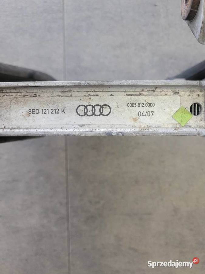 Chłodnica wody do AUDI S4 B6 B7 8E0121212K Kończyce Małe