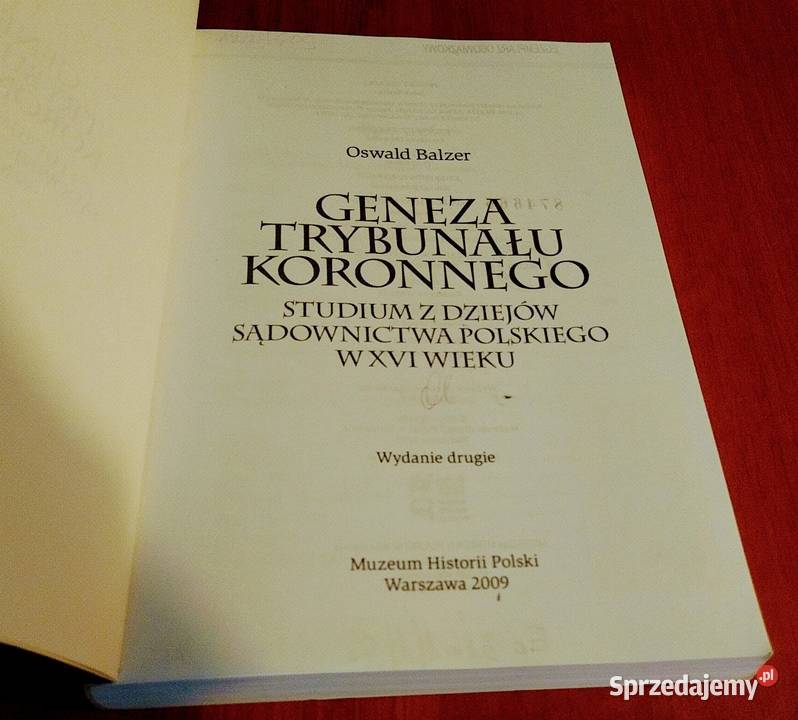 Geneza Trybunału Koronnego Studium z dziejów pomorskie Gdańsk