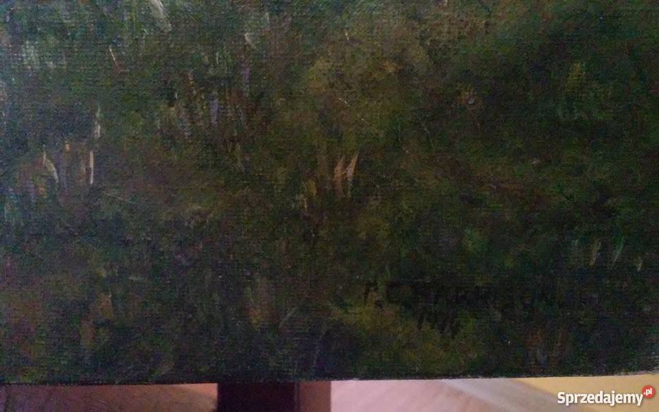 Stare obrazy olejne na płótnie sygnowane Włocławek