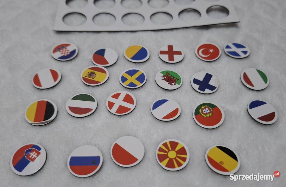 Magnes na lodówkę flagi 23 krajów 16 Kolekcje Czeladź