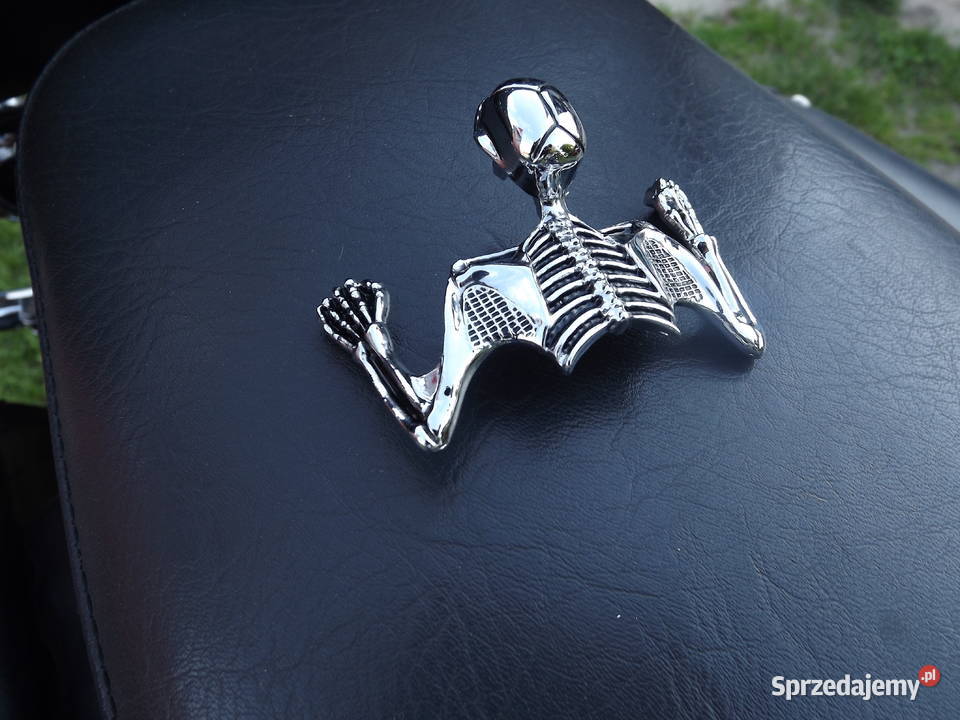 Ornament Chromowany na Lampę SZKIELET CZASZKA Konstantynów Łódzki