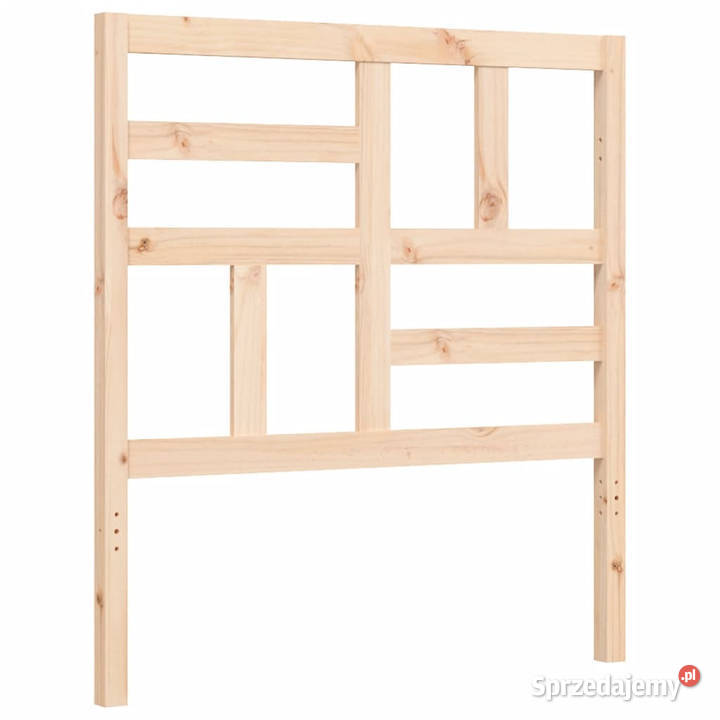Rama łóżka z wezgłowiem lite drewno WM3194856 Łóżka