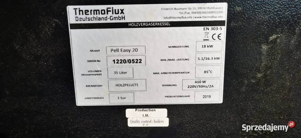 Piec CO na Pellet 18 kW 5 klasa WIFI sprzedam