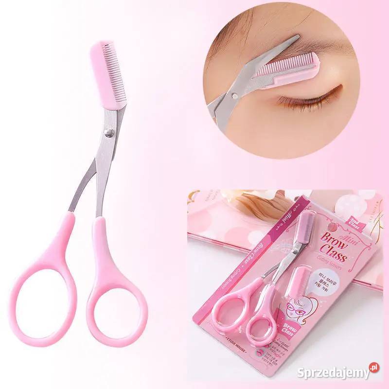 Nożyczki do brwi z grzebieniem Różowe AS mazowieckie