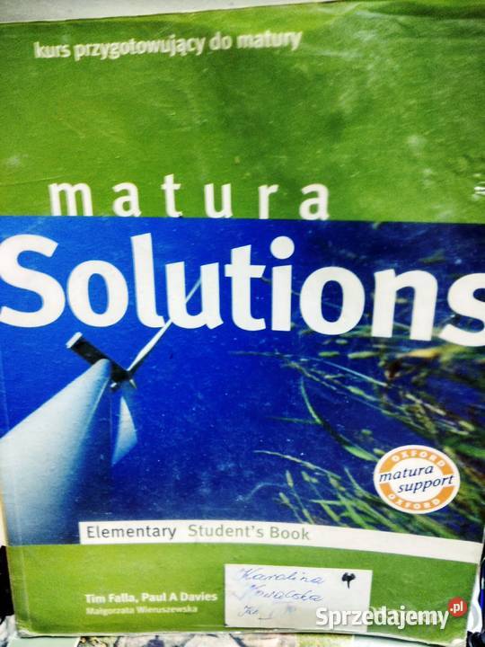Matura solutions elementary outlet Warszawa sprzedam