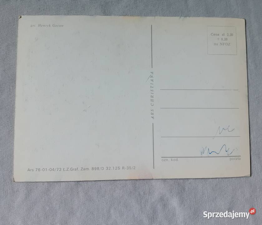Pocztówka wielkanocna Ars Christiana 1973 r