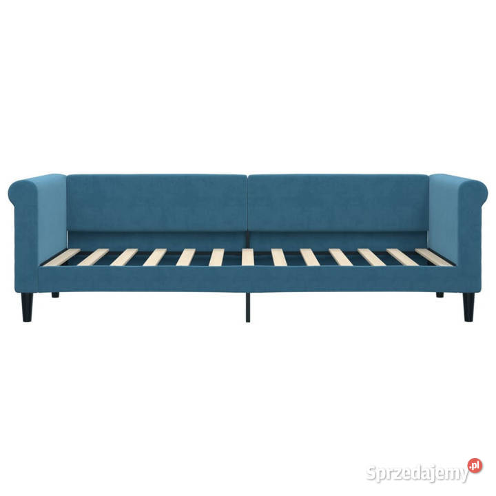Sofa z materacem do spania niebieska aksamit mazowieckie Warszawa sprzedam