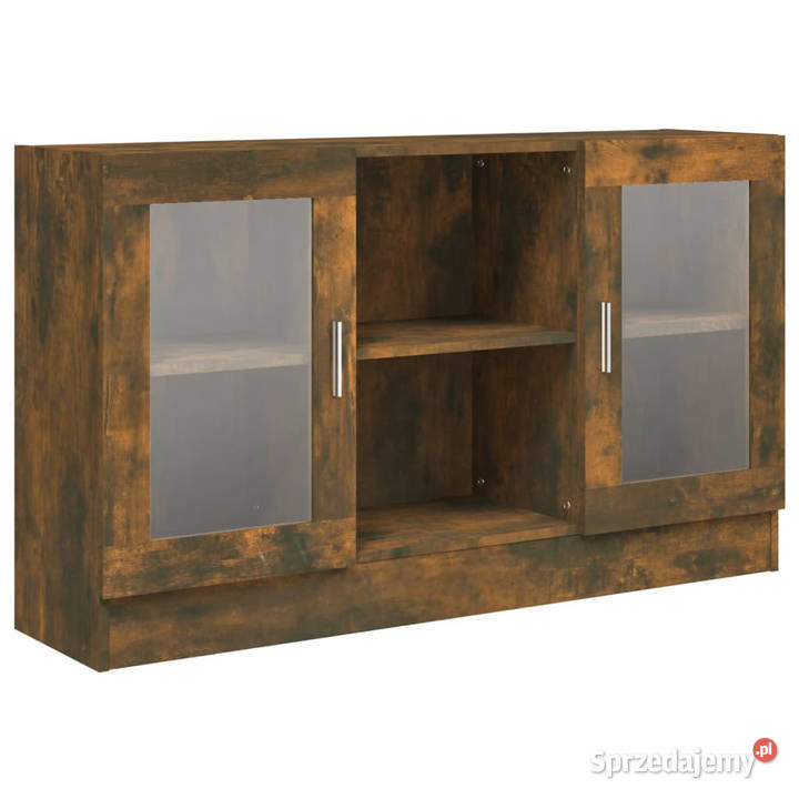 Witryna przydymiony dąb 120x305x70 WM815627 Kredensy i witryny Warszawa