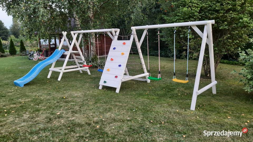 Plac Zabaw do Ogrodu GOOFY Ślizg 2xHuśtawka Drewno  Zabawki Szczecin