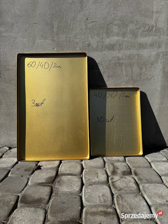 Taca pokazowa złota 40x30x2 60x40x2 Gastronomia Biłgoraj