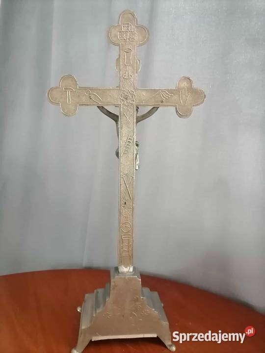 Ogromny Krzyż Krucyfiks Antyk Wałbrzych