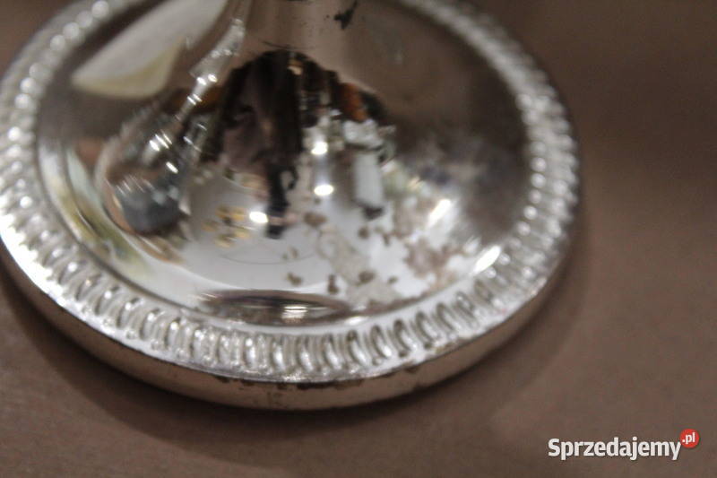 Para angielskich metalowych świeczników 888 Antyki Szczecin