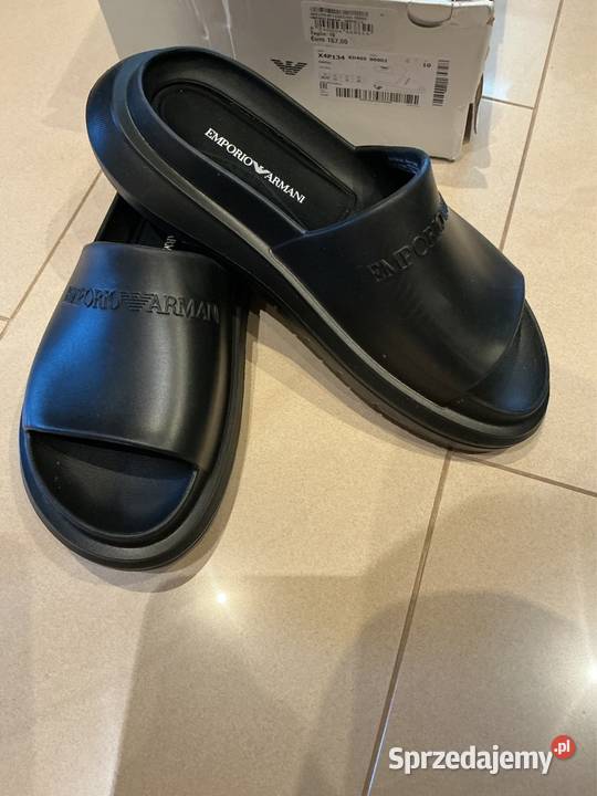 Klapki Męskie Czarne Emporio Armani 44 Nowe inna lubuskie Nowa Sól