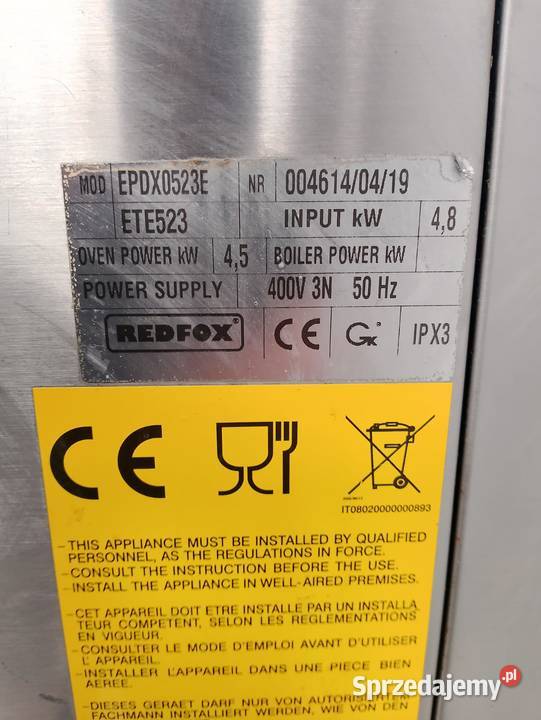 PIEC KONWEKCYJNOPAROWY ELEKTRONICZNY RED FOX Wrocław