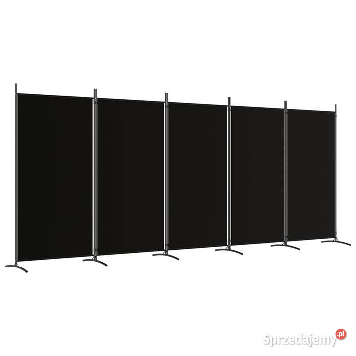 Parawan 5panelowy czarny 433x180 tkanina mazowieckie Warszawa