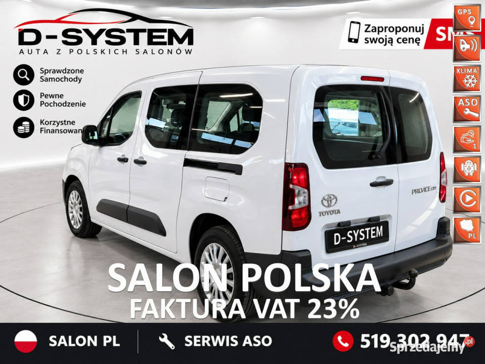 Toyota Proace City 23 Proace City Verso Long nieuszkodzony Toyota podlaskie Białystok