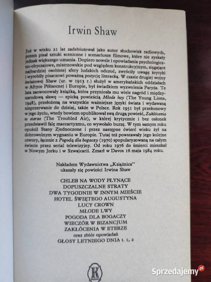 Szus Irwin Shaw Kielce