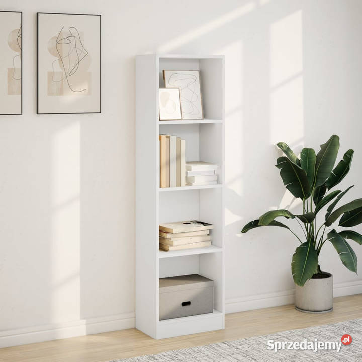 Regał biały 40x24x143 materiał drewnopochodny mazowieckie Warszawa