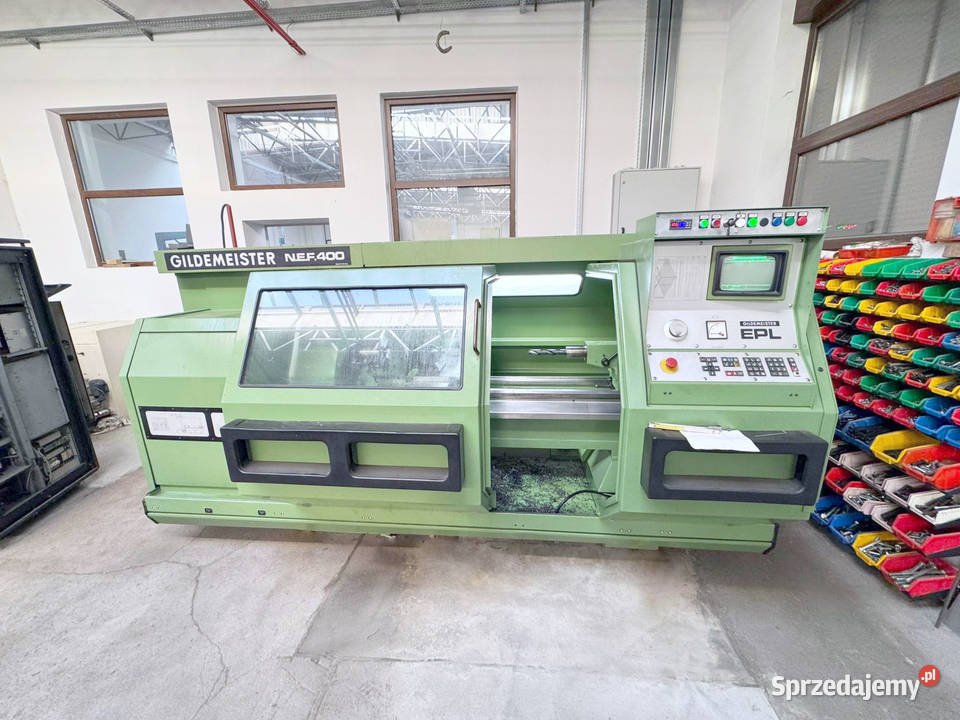 Tokarka CNC GILDEMEISTER NEF 400 cicha łoże stan Zabór