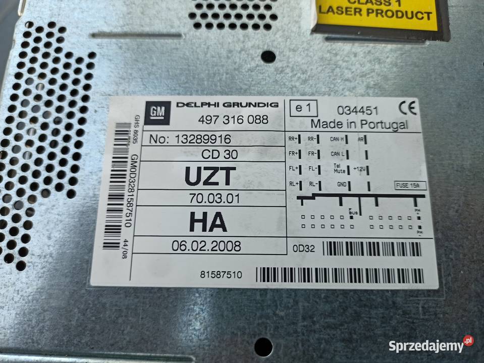Radio CD Opel Corsa D Combo Astra H Zafira B Dębica