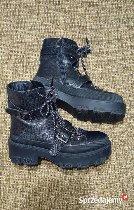 Alma en Pena skórzane trapery trzewiki damskie Trzewiki i półbuty Lublin