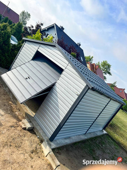 Garaż Blaszany Schowek 45x5m Brama uchylna Rynny samodzielny Kalwaria Zebrzydowska sprzedam