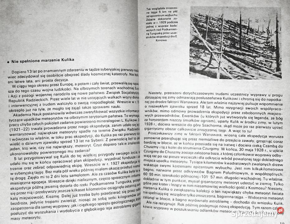 Goście z kosmosu Katastrofa Tunguska Trójkąt sprzedam