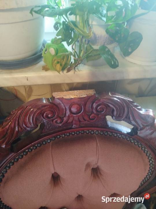 Krzesła drewniane antyki barokowe 6 sztuk Gliwice