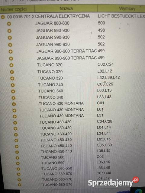 Centrala elektryczna claas 0000167012 Odebrane Jastrzębniki