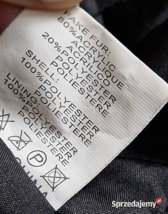 futro futerko płaszcz z futra z kapturem 36 S Bez wzoru małopolskie Kraków