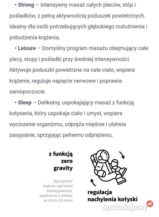 Fotel masujący Sakura kujawsko-pomorskie Wąbrzeźno