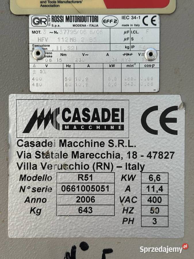 Grubościówka CASADEI R51h3 581 Łabuńki Pierwsze