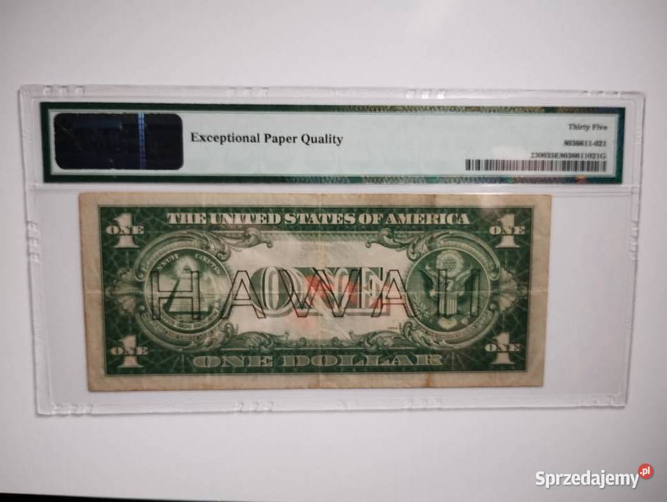 Banknot USA 1 1935 Hawaii PMG 35 Rzeszów sprzedam
