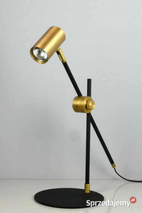 Lampa biurkowa GYLLENE złoty czarny metal Nowe sprzedam