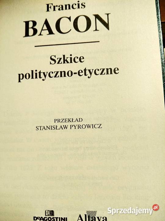 Książki prezenty Szkice polityczno etyczne Bacon