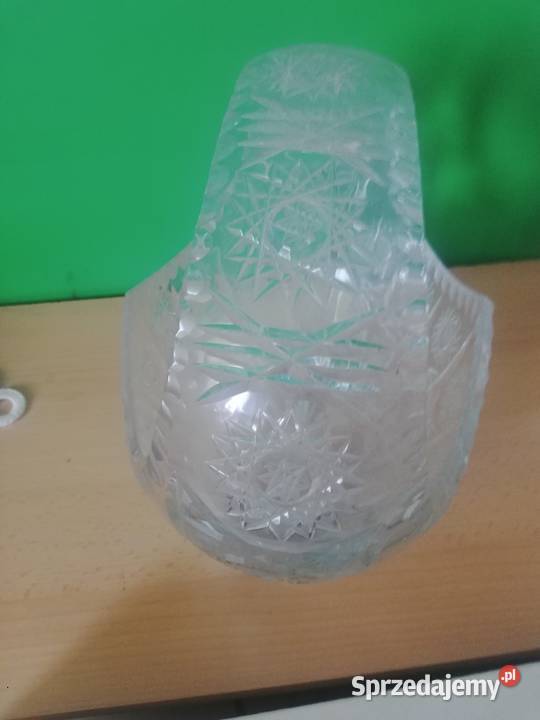 Koszyk kryształ z lat PRL grube szkło hartowane Warszawa