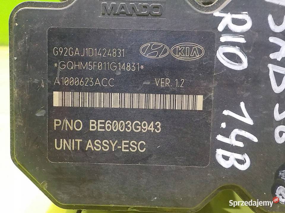 KIA RIO III LIFT 15r HB 5D pompa ABS 589201W770 Suków