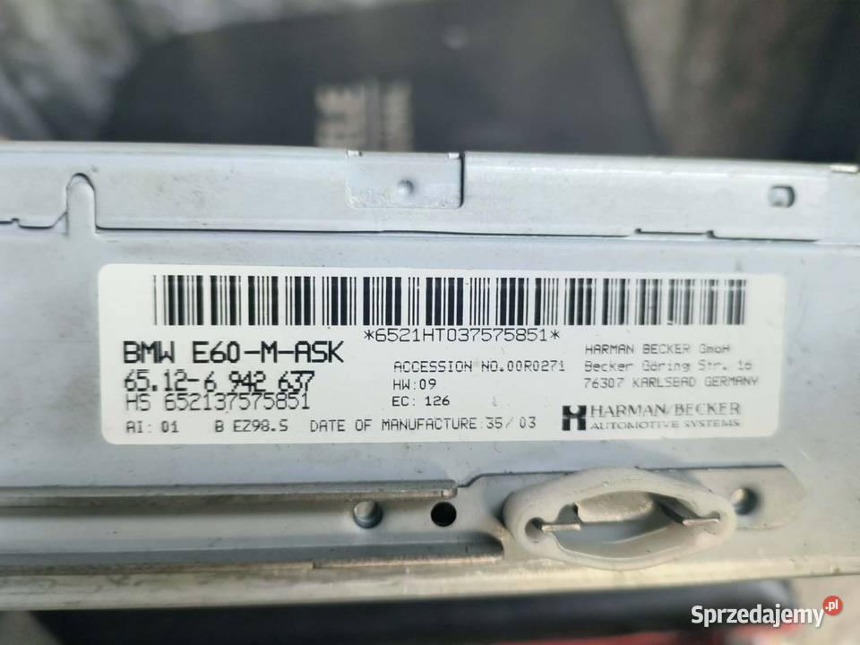 BMW E60 E61 Radio Czytnik Nawigacji 6942637 Pozostałe Jaworzno