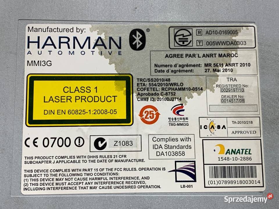 RADIO AUDI A6 C7 4G0035670K 1018 ODTWARZACZ