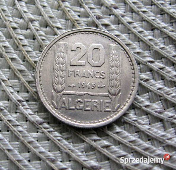 Algieria Francuska 20 Frank 1949r Kalisz sprzedam