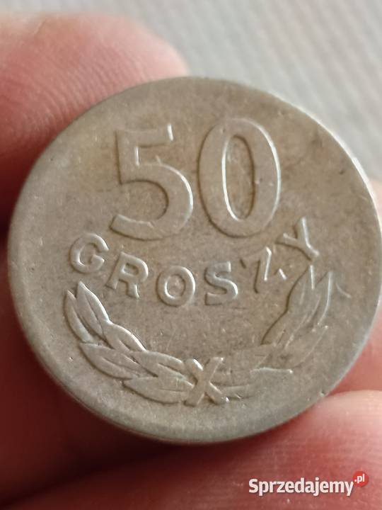 Sprzedam monetę 50 groszy 1957 lekka skrętka Chełm