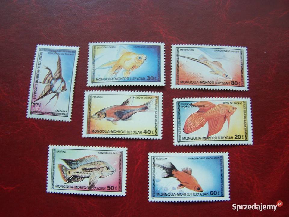 Mongolia 1987 MNH Mi 183642 Fauna Ryby śląskie Tychy